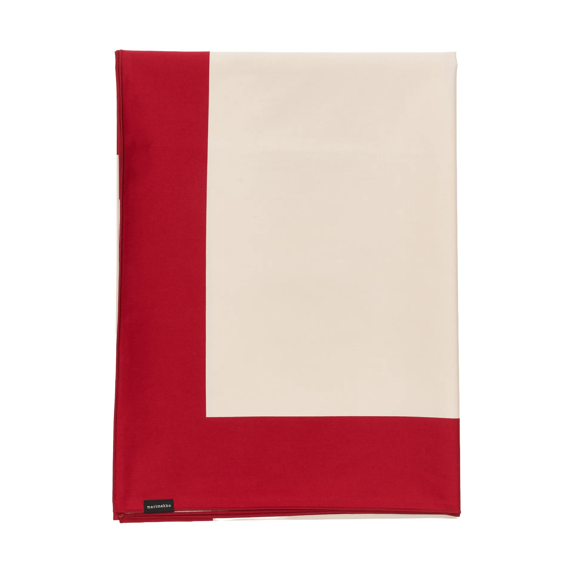 Unikko dug, Off white-cranberry-rose, 140x140 cm Marimekko