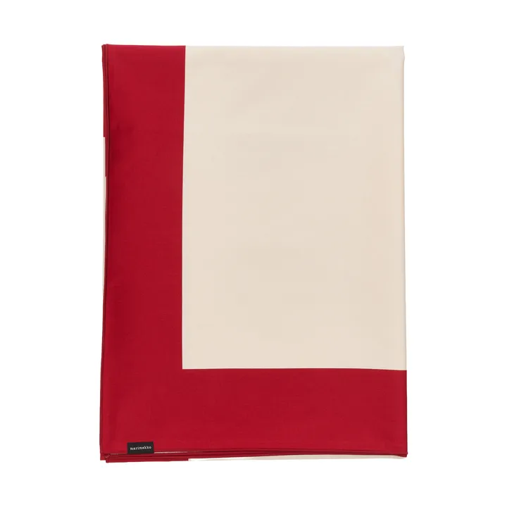 Unikko dug - Off white-cranberry-rose, 140x140 cm - Marimekko