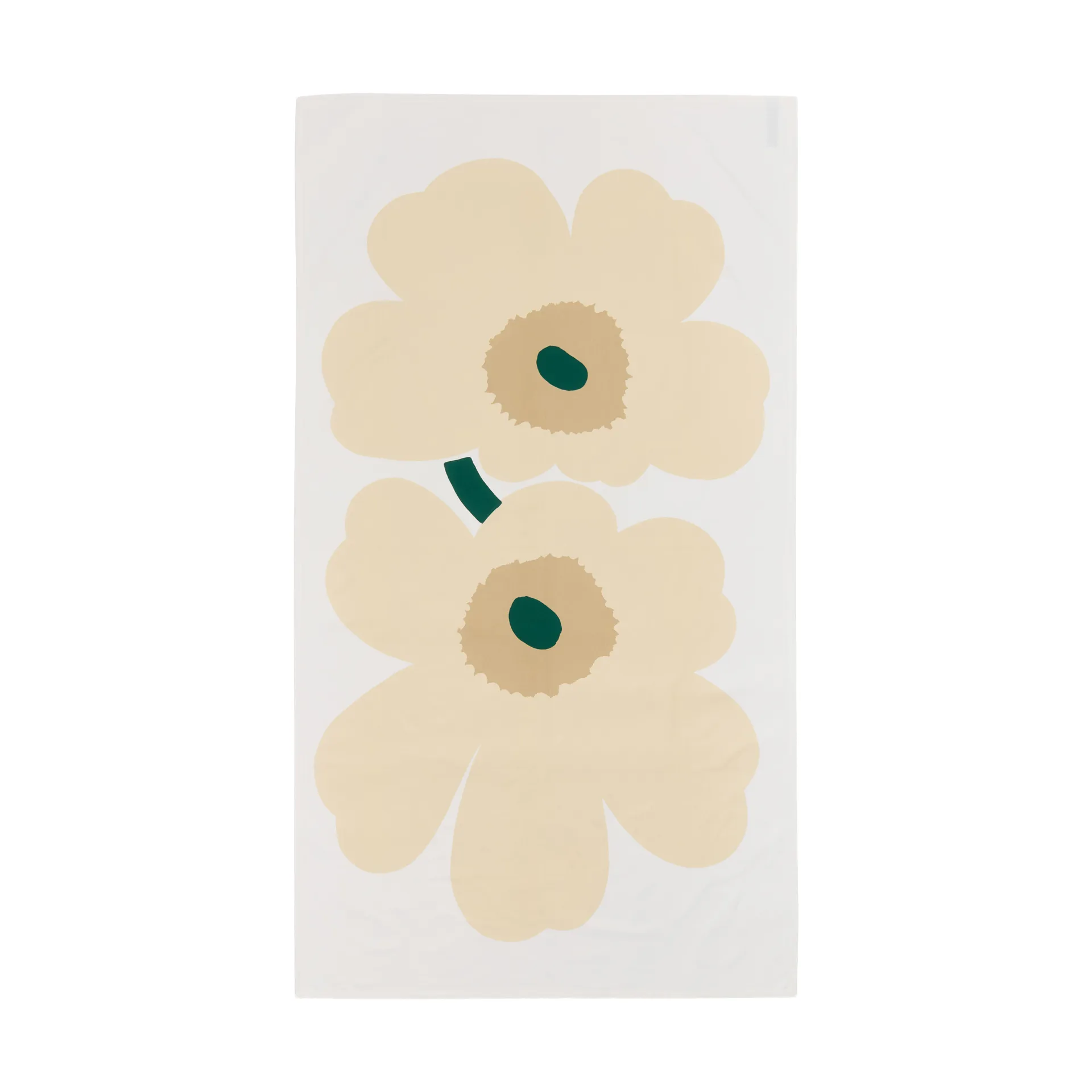 Unikko dug, White-hay-sand-emerald Marimekko