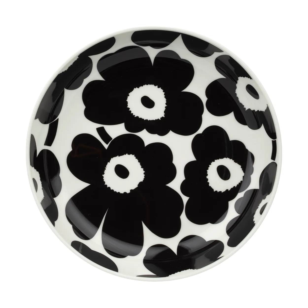 Marimekko Unikko dyb tallerken Ø20,5 cm Black-white