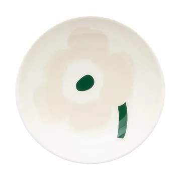 Unikko dyb tallerken - Beige-white-light sand-dark green - Marimekko