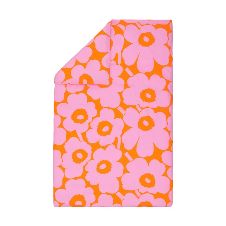Unikko dynebetræk 150x210 cm - Orange-pink - Marimekko