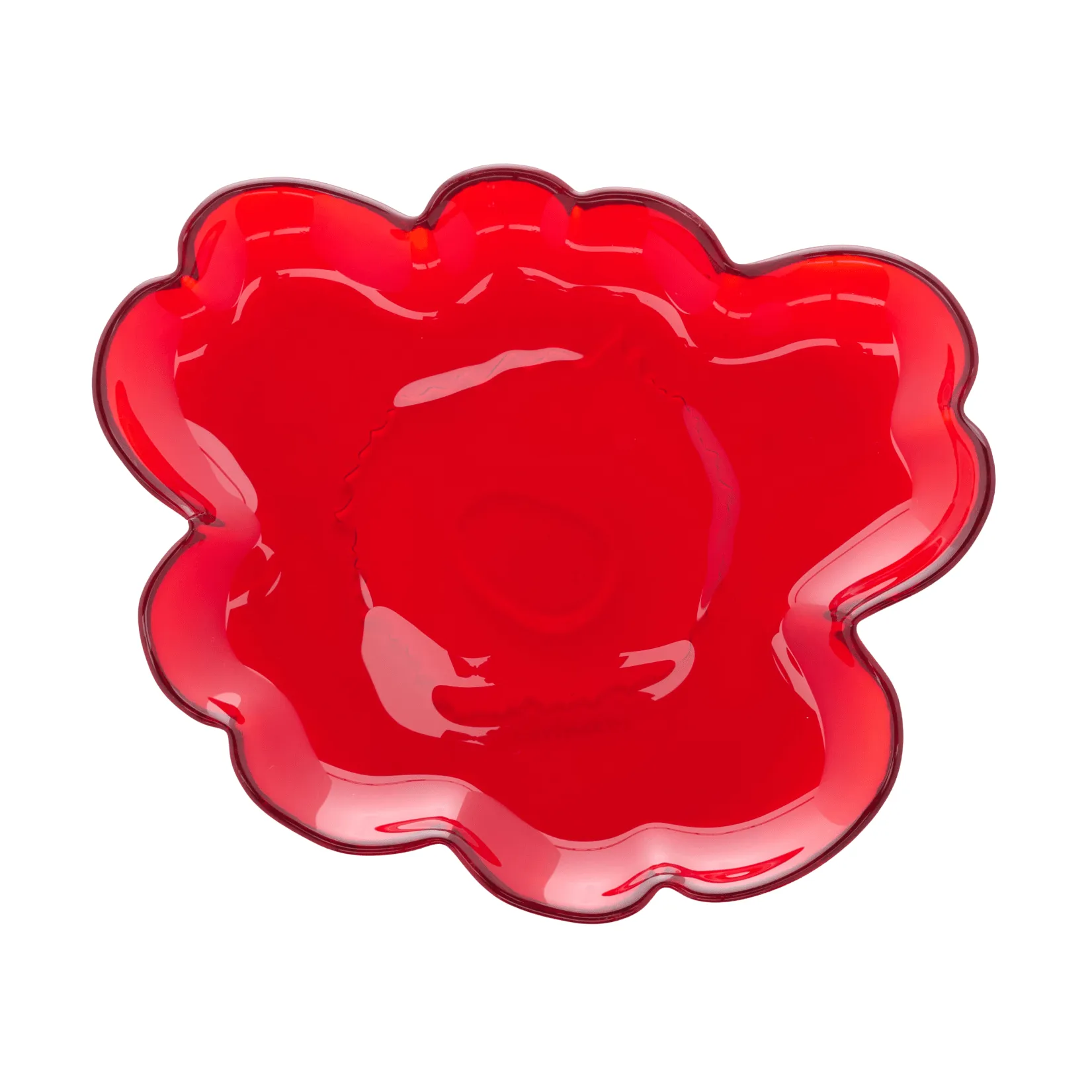 Unikko glastallerken 20 cm, Rød Marimekko