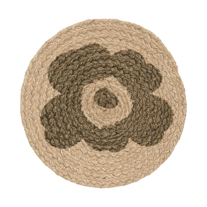 Unikko grydelap jute Ø25 cm, Beige/Grøn Marimekko