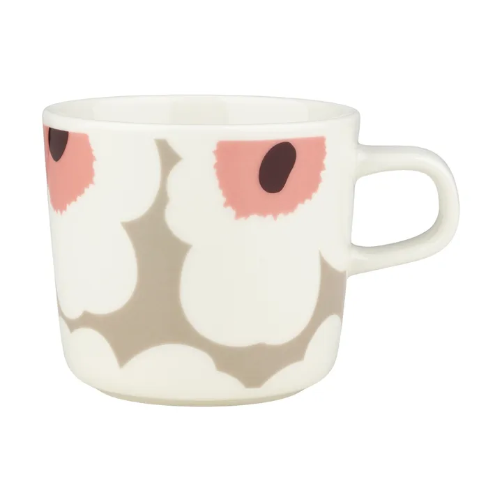Unikko kaffekop 20 cl - White-clay-powder-dark wine - Marimekko
