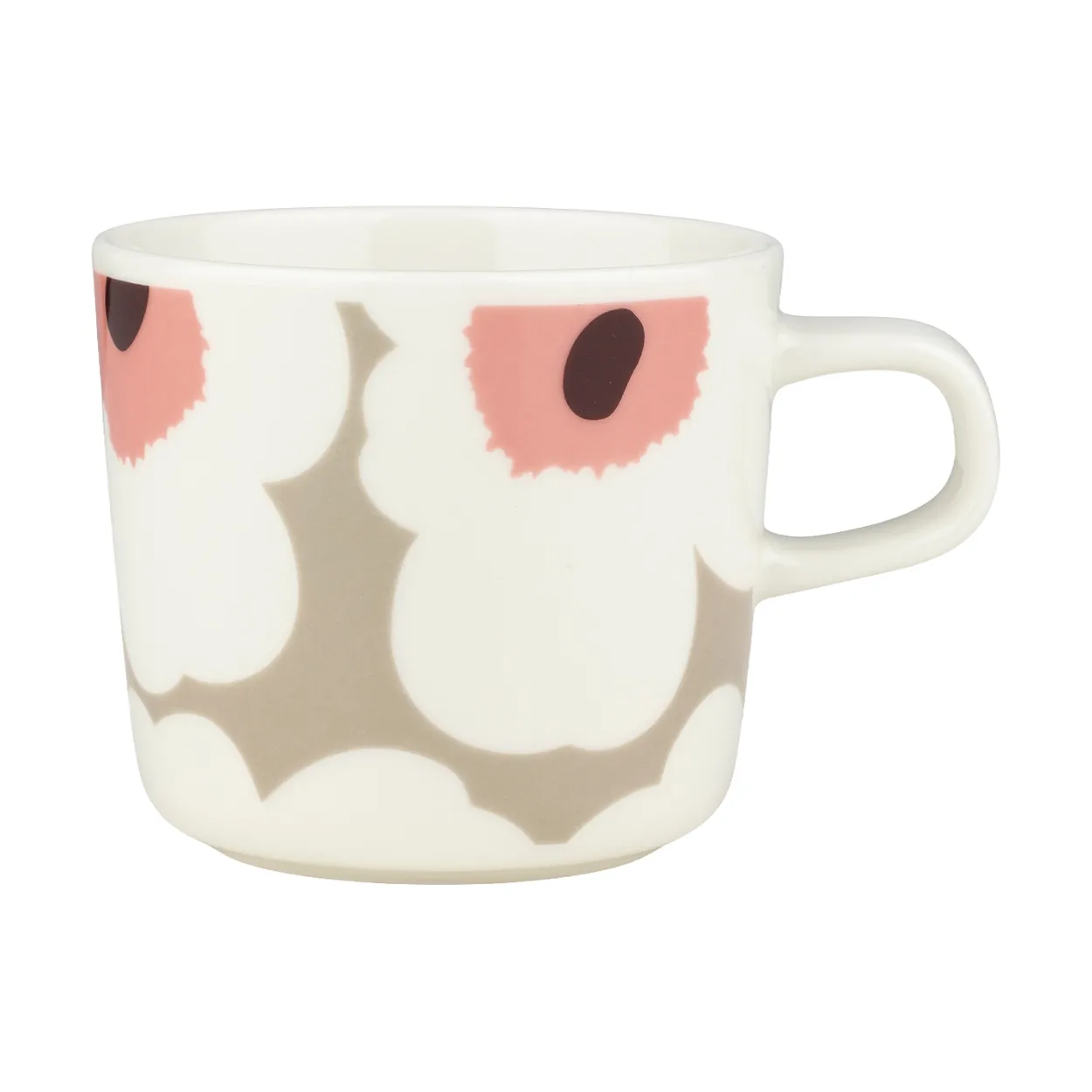 Marimekko Unikko kaffekop 20 cl White-clay-powder-dark wine