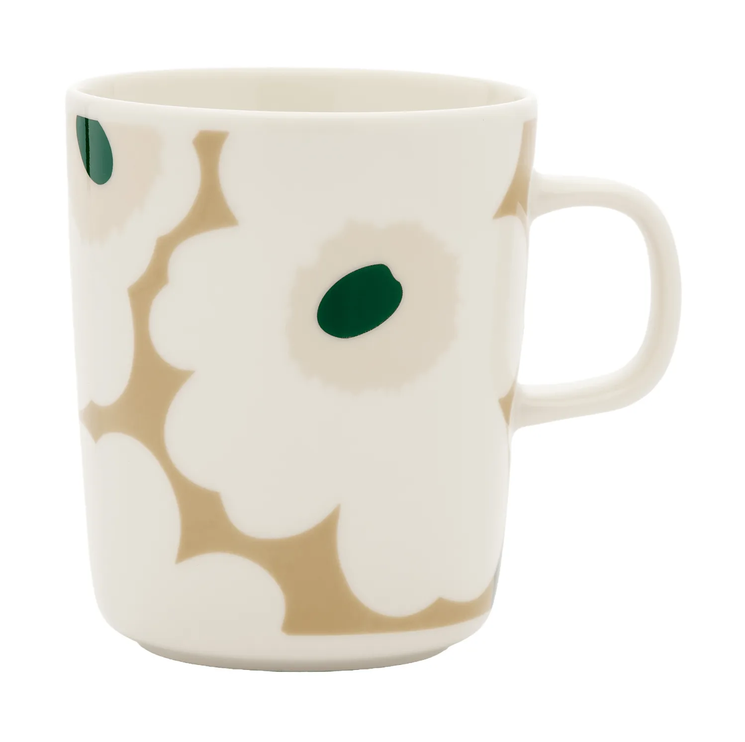 Unikko krus 25 cl, White-beige-lys sand-mørkegrøn Marimekko