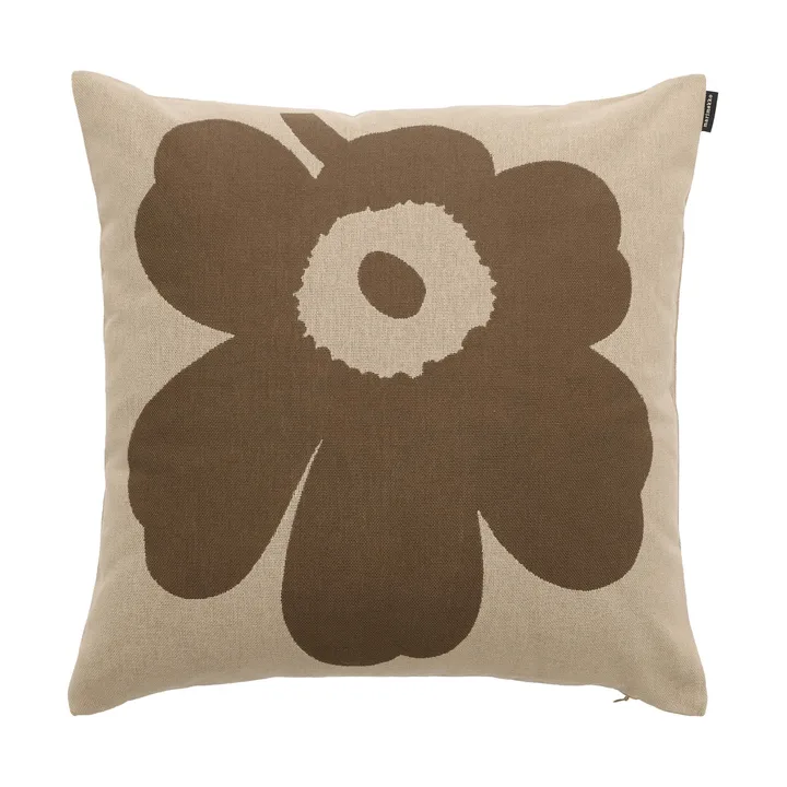 Unikko pudebetræk 50x50 cm - Off white-muldvarpebrun - Marimekko