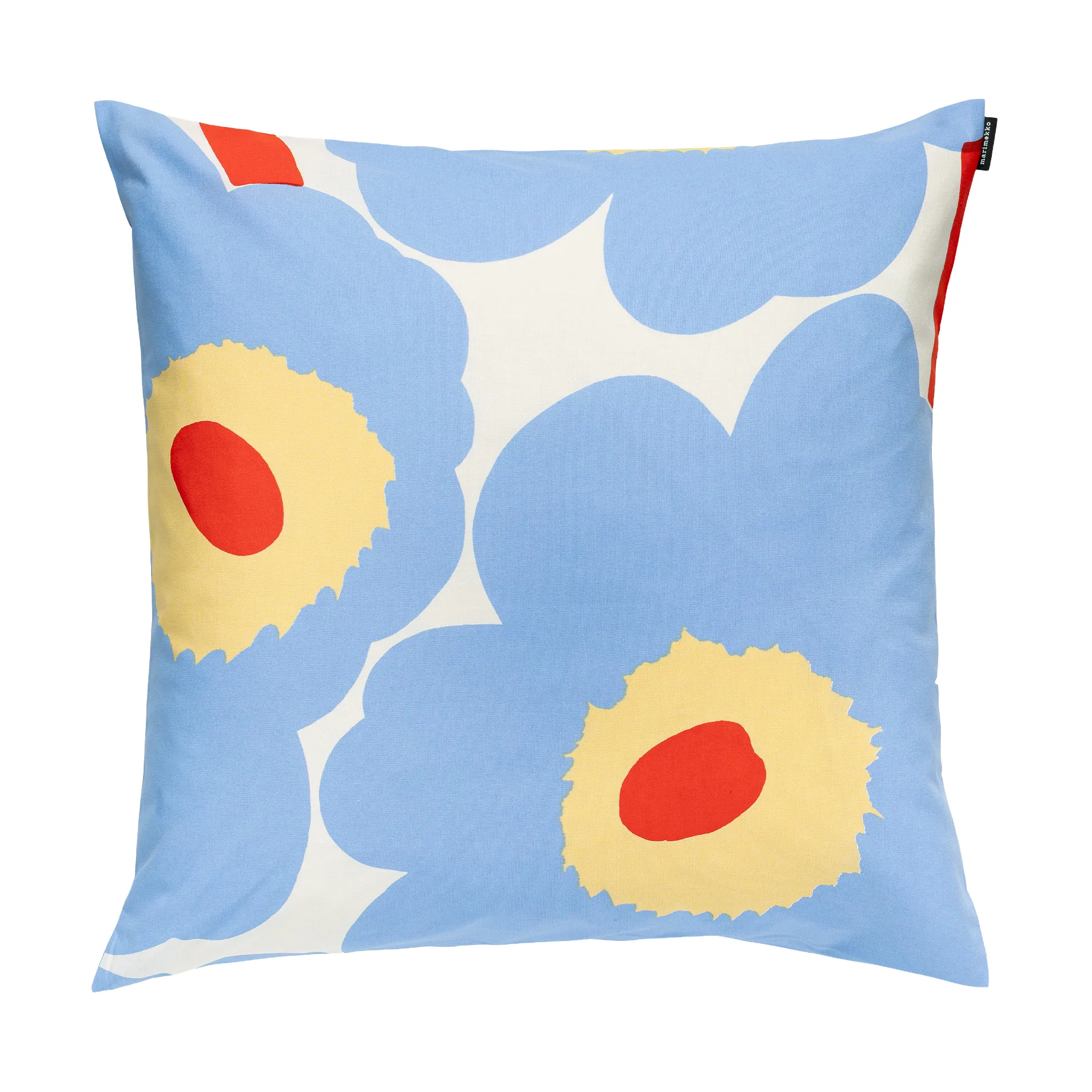 Unikko pudebetræk 50x50 cm, White-light blue-orange red-melon Marimekko