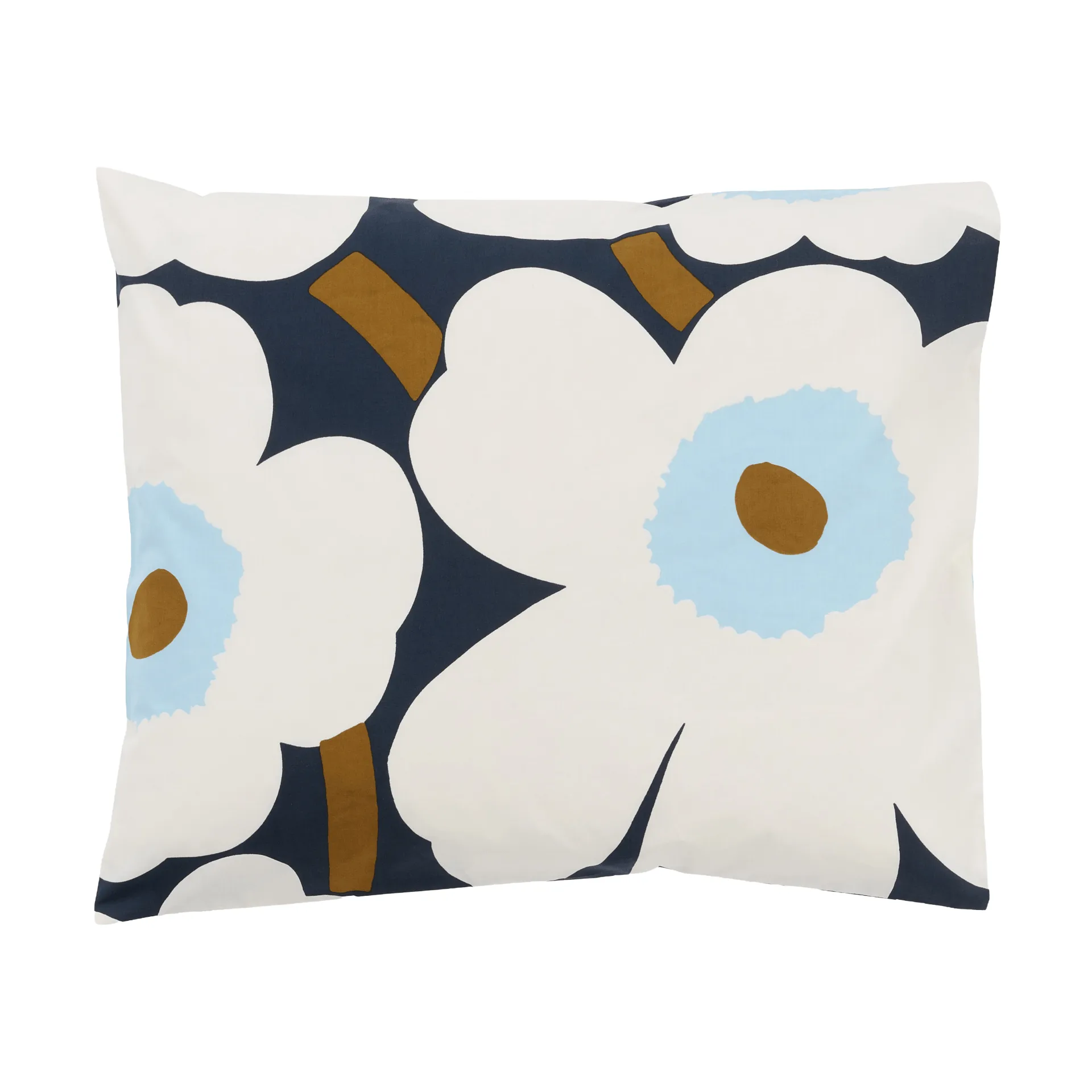 Unikko pudebetræk 50x60 cm, Blueberry-off white-cold blue Marimekko