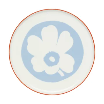 Unikko serveringsfad - White-light blue-orange red, Ø24 cm - Marimekko