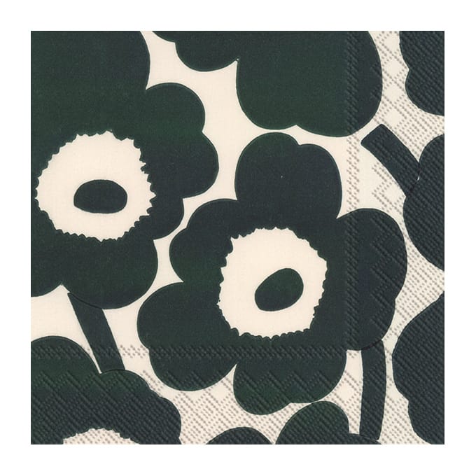 Unikko servietter 33x33 cm 20-pak, Cream green Marimekko