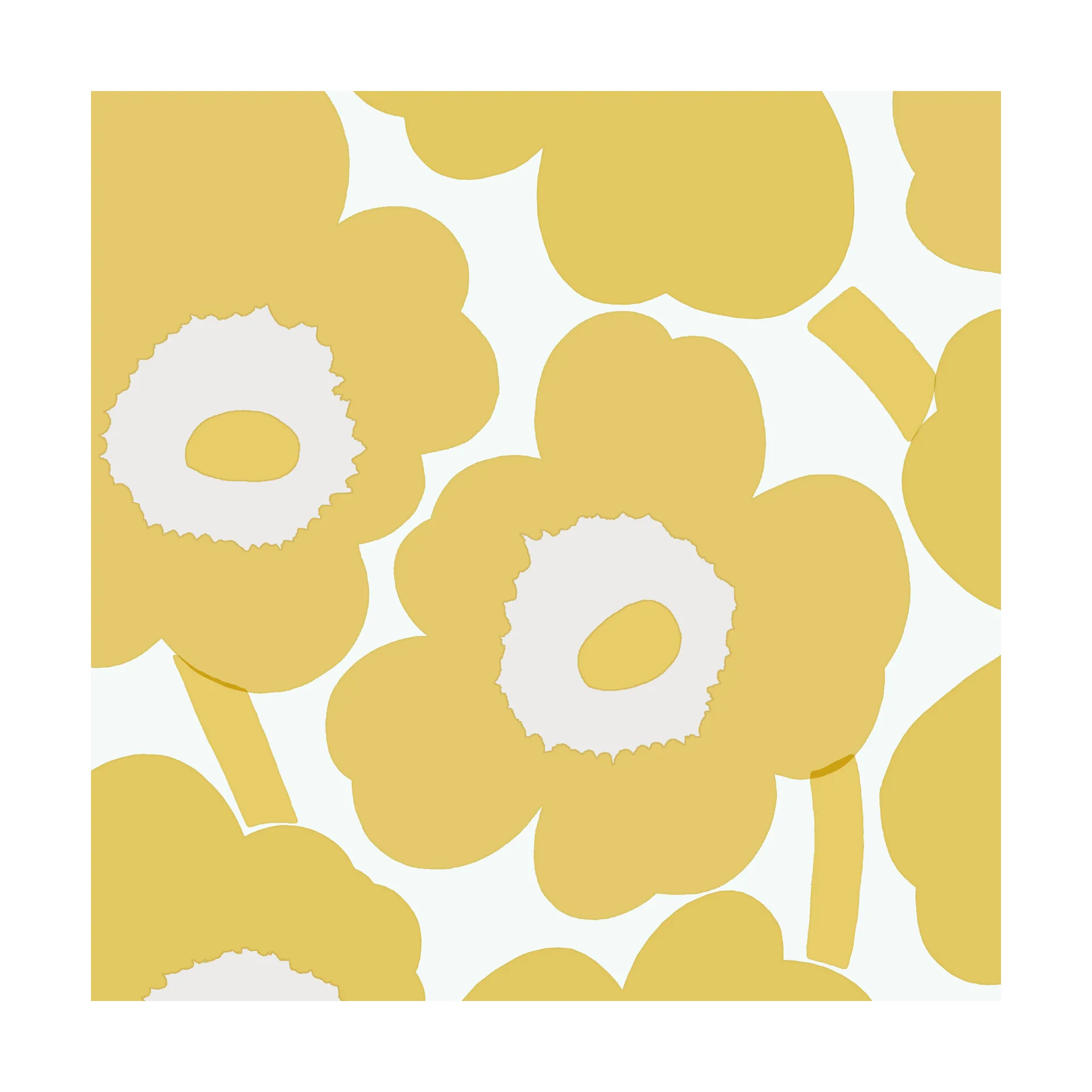 Unikko servietter 33x33 cm 20-pak, Gold Marimekko