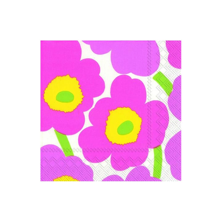 Unikko servietter 33x33 cm 20-pak, Pink Marimekko
