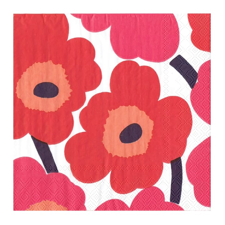 Unikko servietter 33x33 cm 20-pak, Rød Marimekko