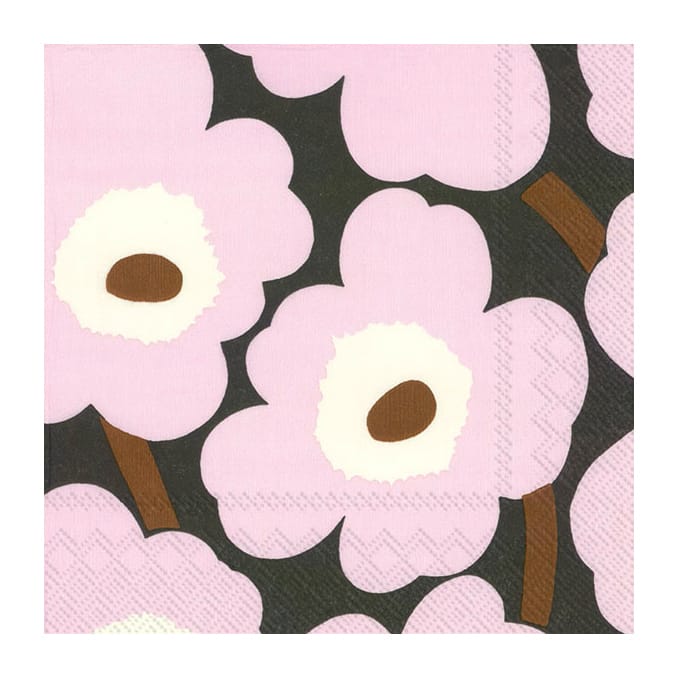 Unikko servietter 33x33 cm 20-pak, Rose Marimekko