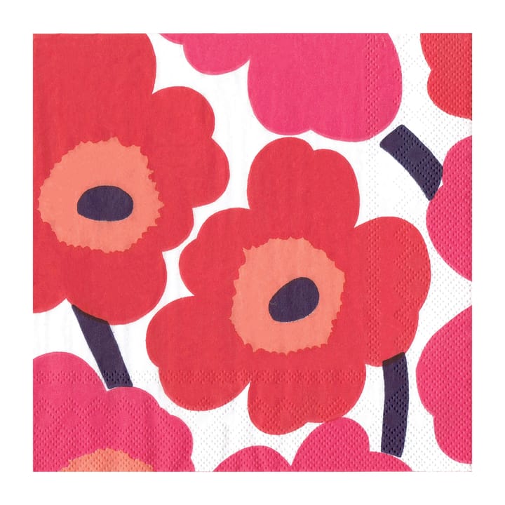 Unikko servietter 40x40 cm 20-pak, Red Marimekko