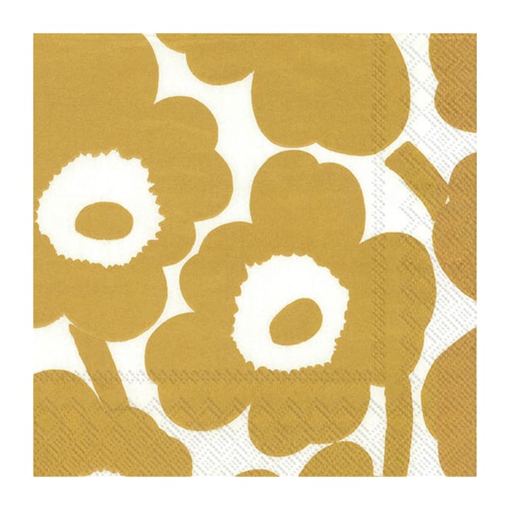 Unikko servietter 40x40 cm 20-pak - White/Gold - Marimekko