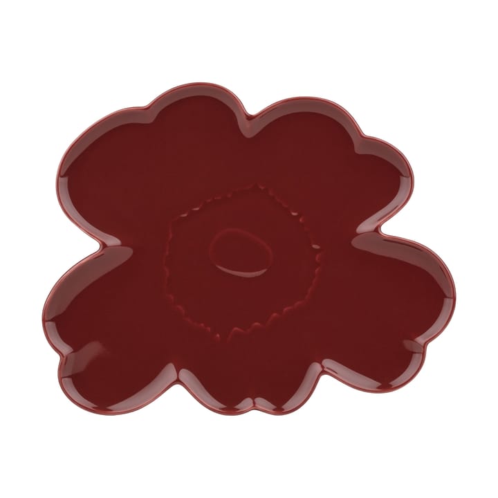 Unikko Shape fad 32 cm - Burgundy - Marimekko