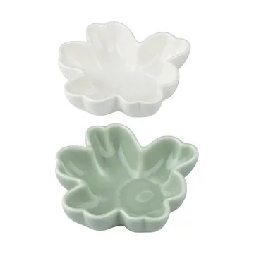 Unikko Shape skål Ø11 cm 2 dele - White-light green - Marimekko