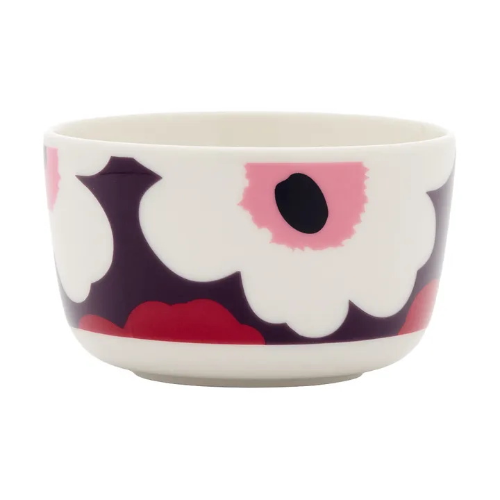 Unikko skål 2,5 dl - White-plum-cranberry-pink - Marimekko