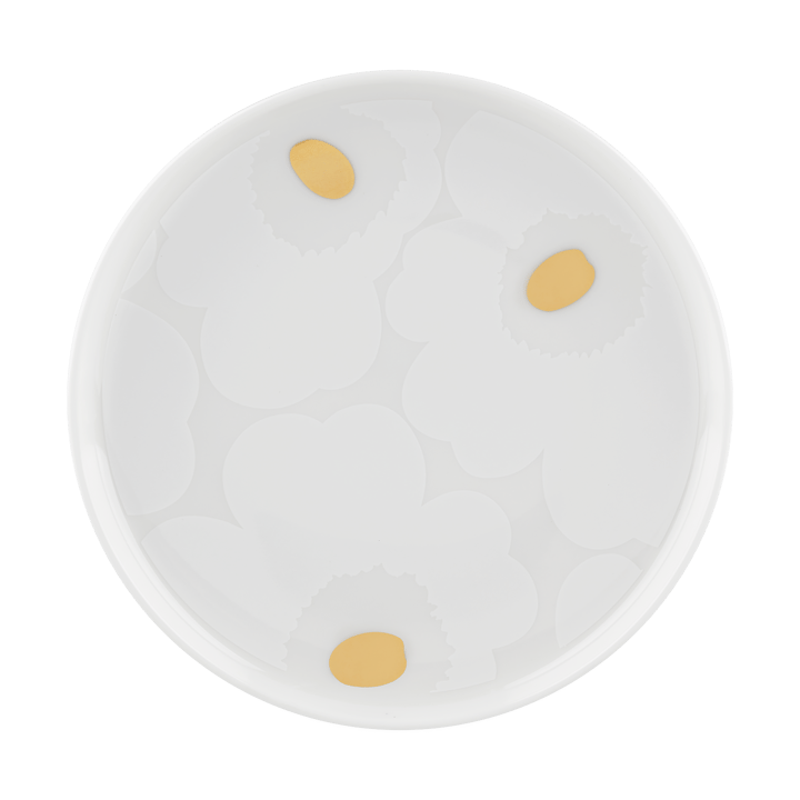 Unikko tallerken Ø13,5 cm, White-gold Marimekko