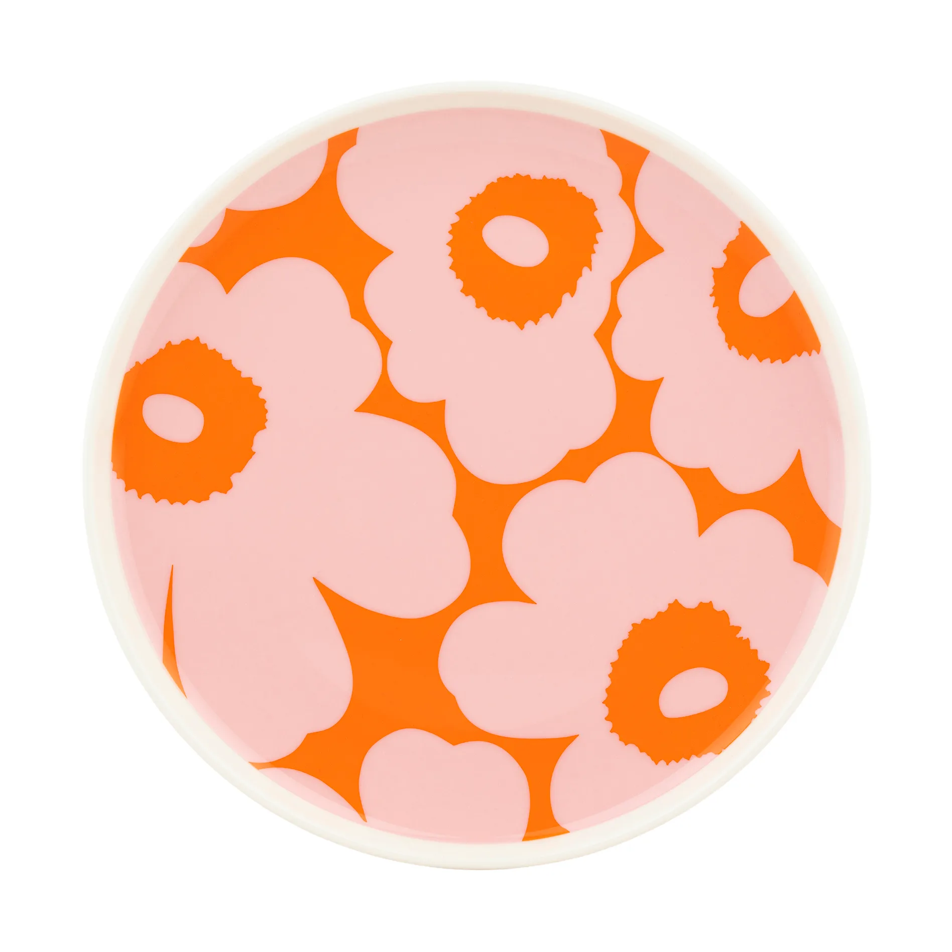 Marimekko Unikko tallerken &Oslash;20 cm White-pink-orange