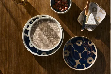 Unikko tallerken Ø25 cm - Hvid/Mørkeblå - Marimekko