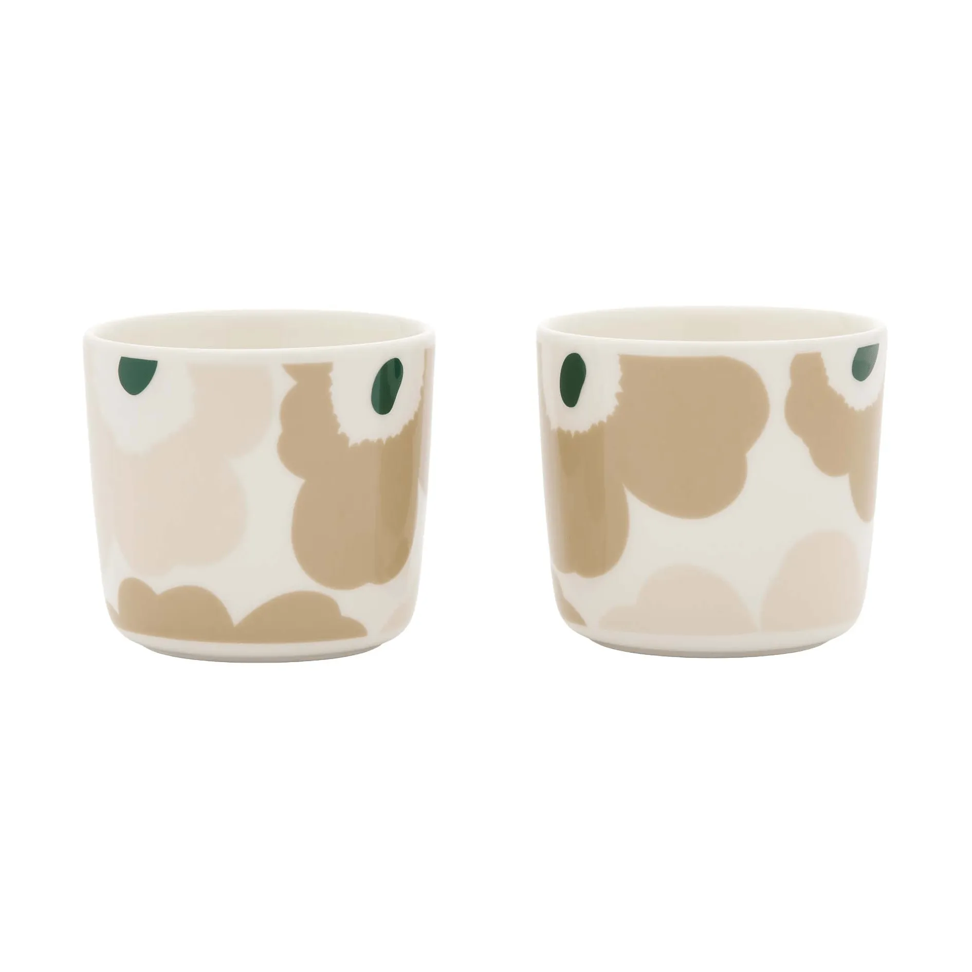 Unikko Unikko kop uden hank 2 dele, White-light sand-beige-dark green, 20 cl Marimekko