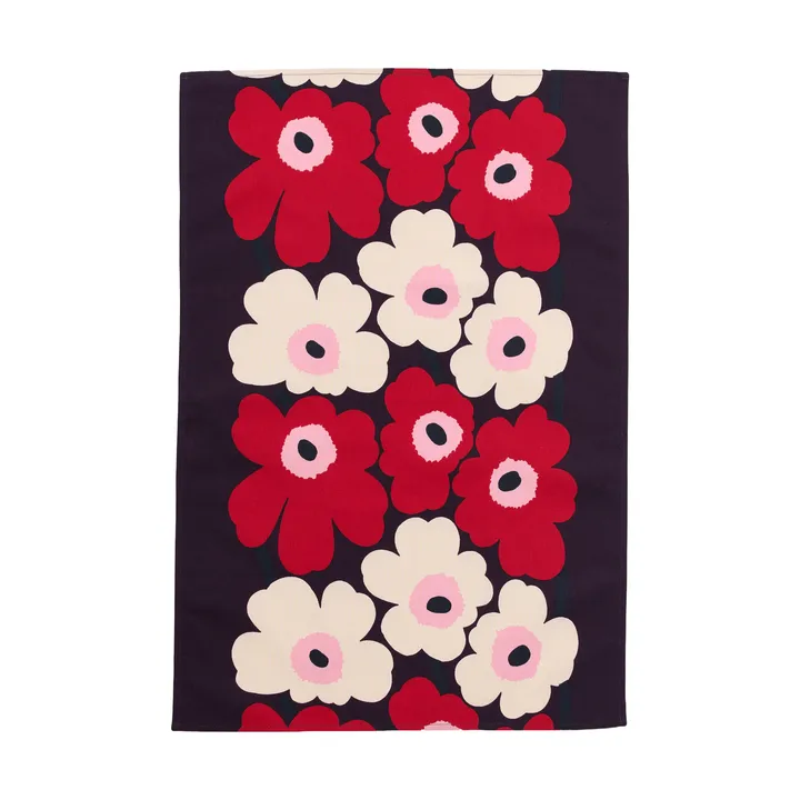 Unikko viskestykke 47x70 cm - Plum-cranberry-off white-rose - Marimekko