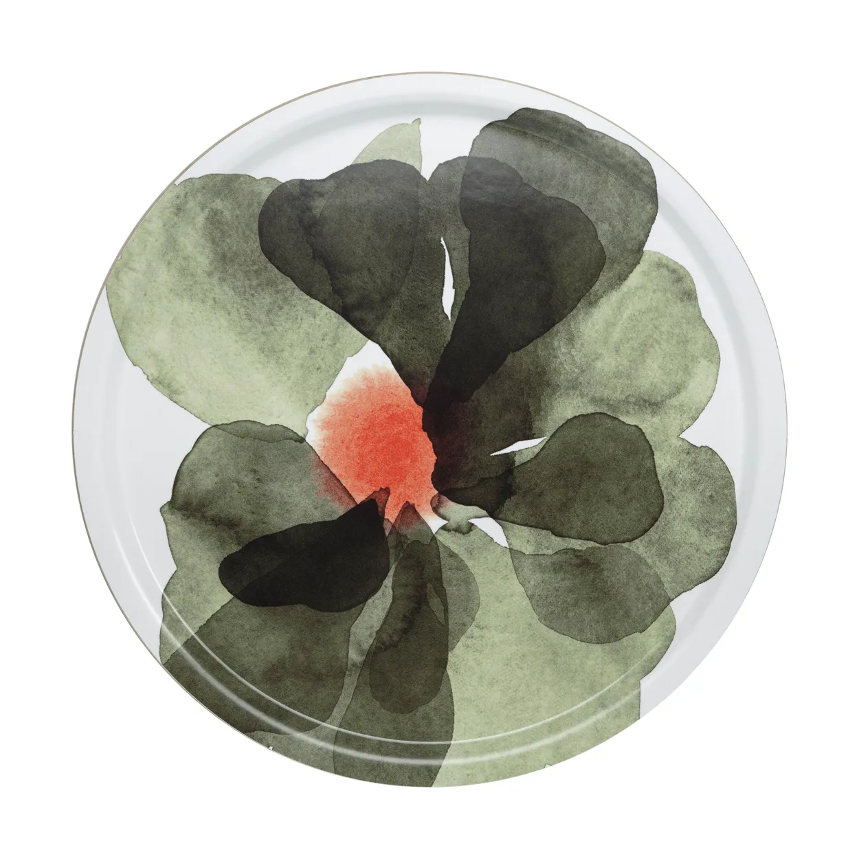 Marimekko Valssi bakke Ø46 cm White-forest green-tomato red