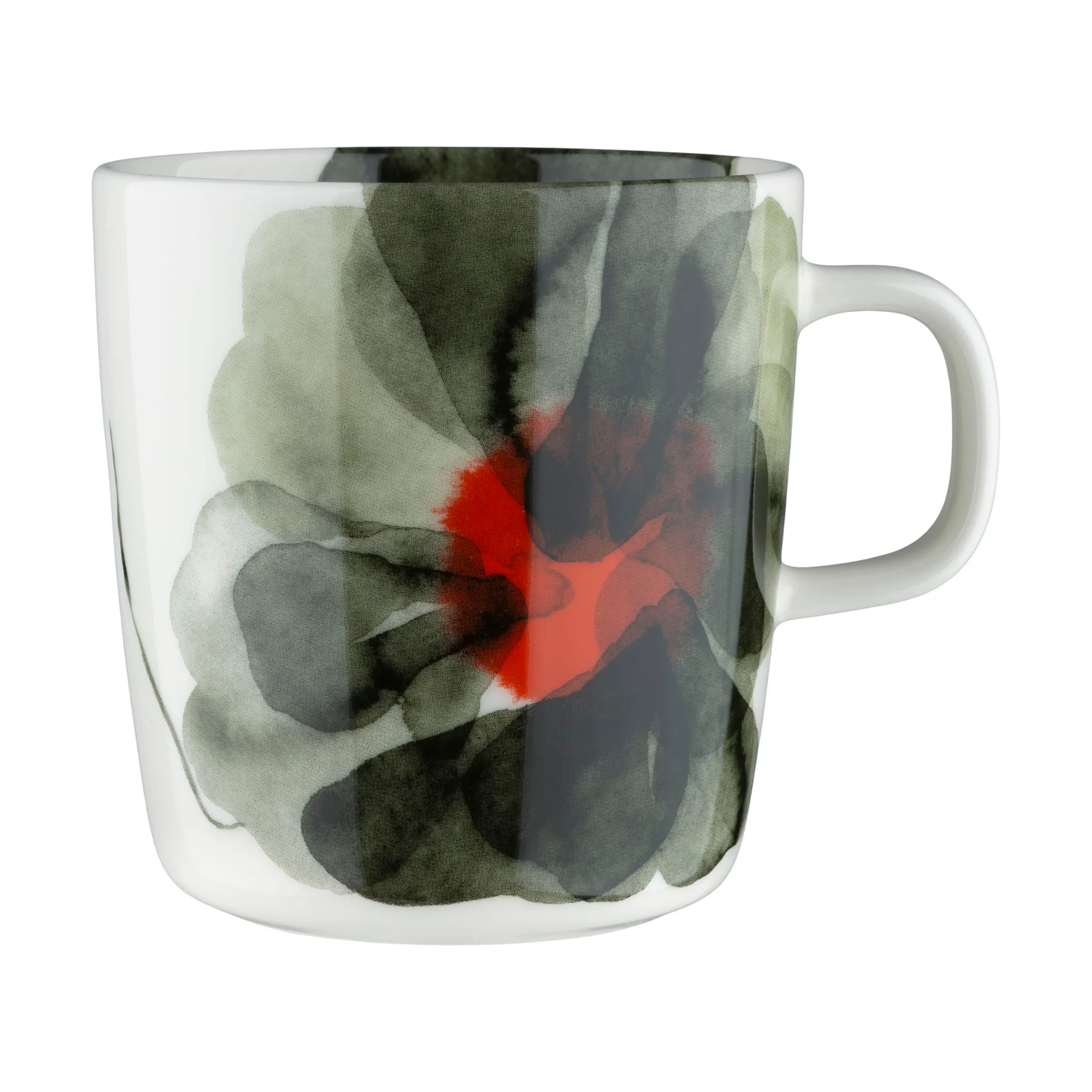 Valssi krus 40 cl, White-forest green-tomato red Marimekko