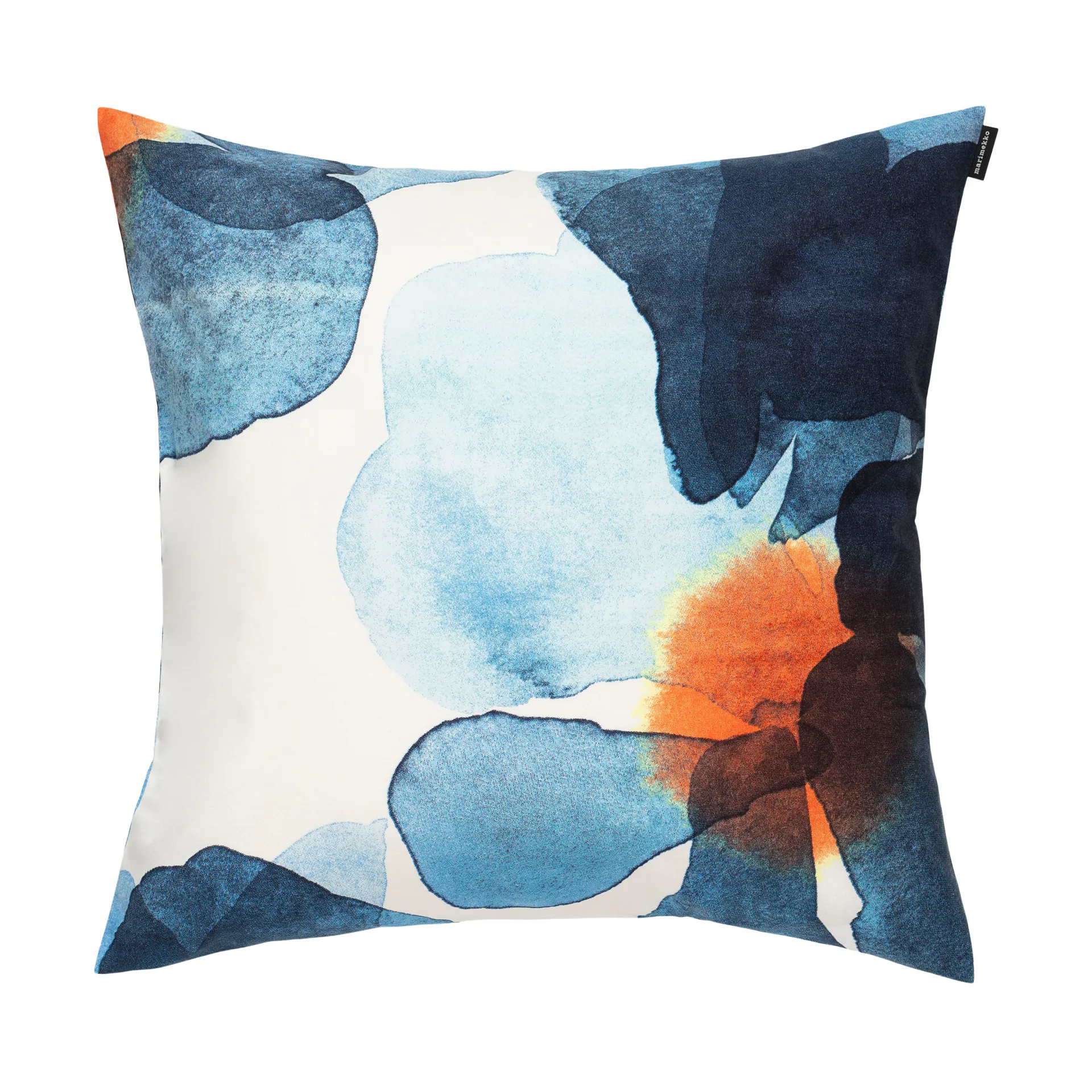 Valssi pudebetræk 50x50 cm, White-dark blue-orange Marimekko