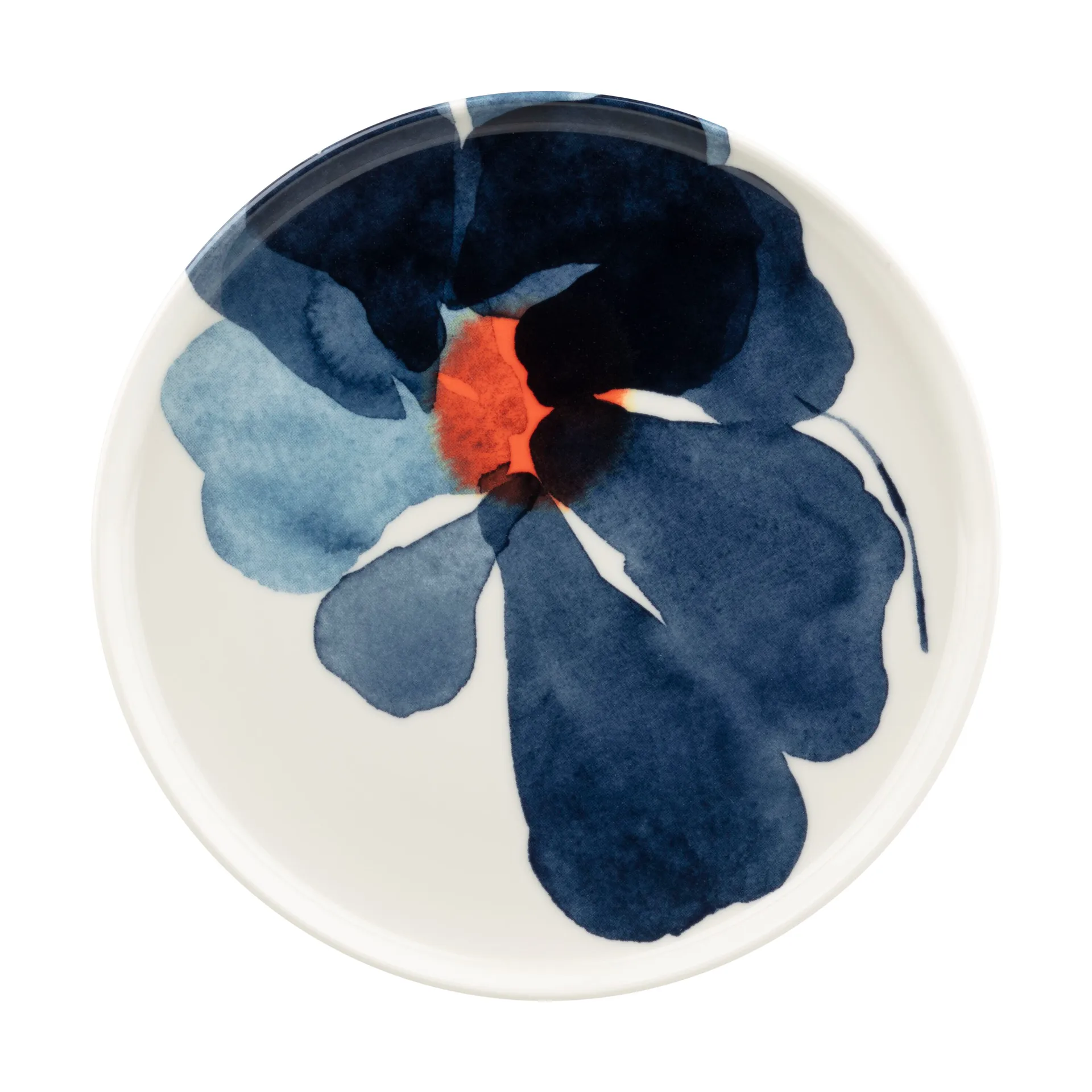 Valssi tallerken Ø20 cm, White-dark blue-orange Marimekko
