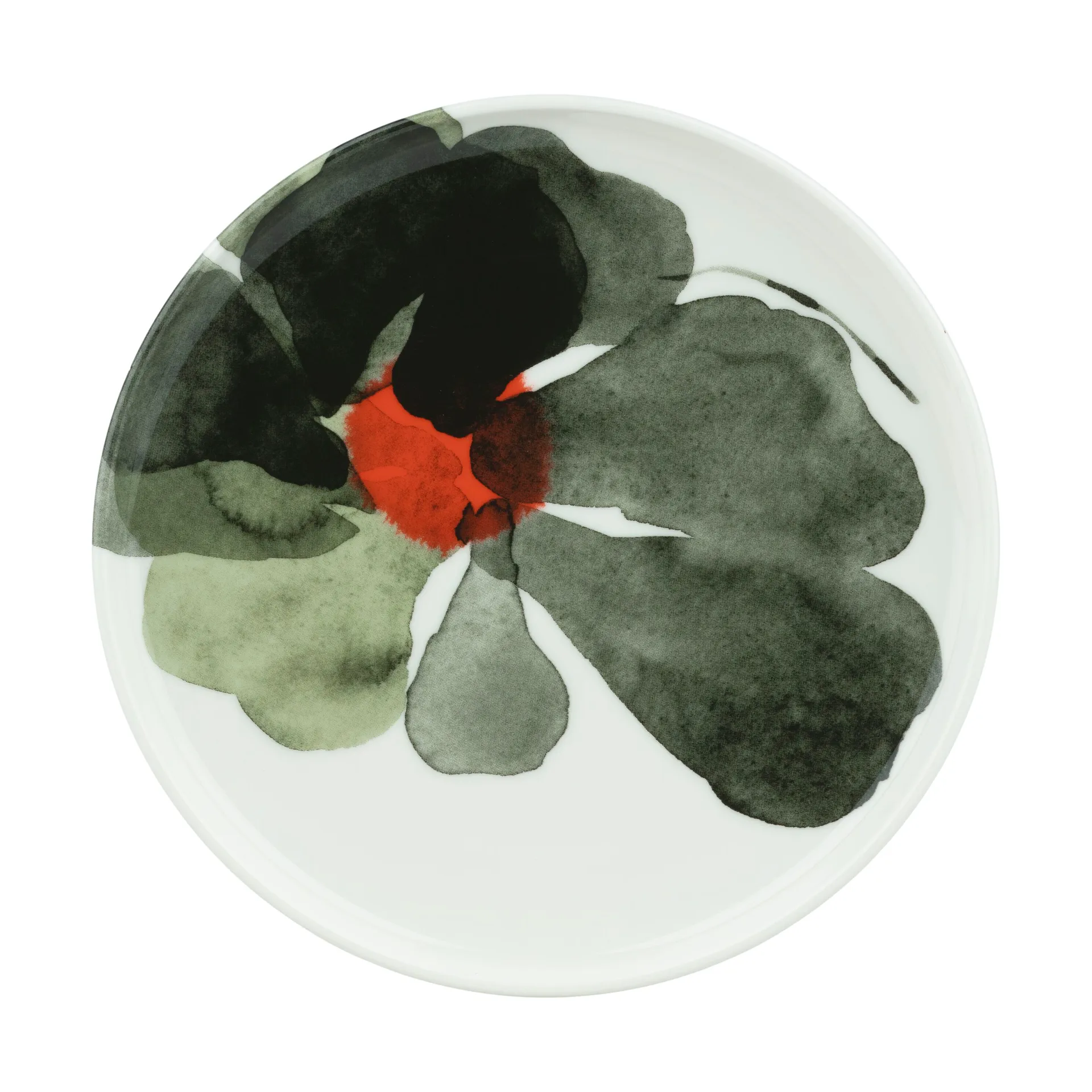 Valssi tallerken Ø20 cm, White-forest green-tomato red Marimekko