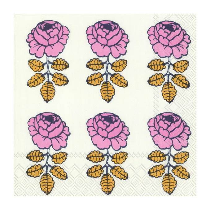 Woods servietter 33x33 cm 20-pak, Hvid Marimekko