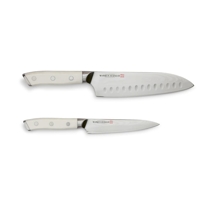 Markus Damaskus japansk knivsæt, Japansk kokkekniv og urtekniv Markus Aujalay