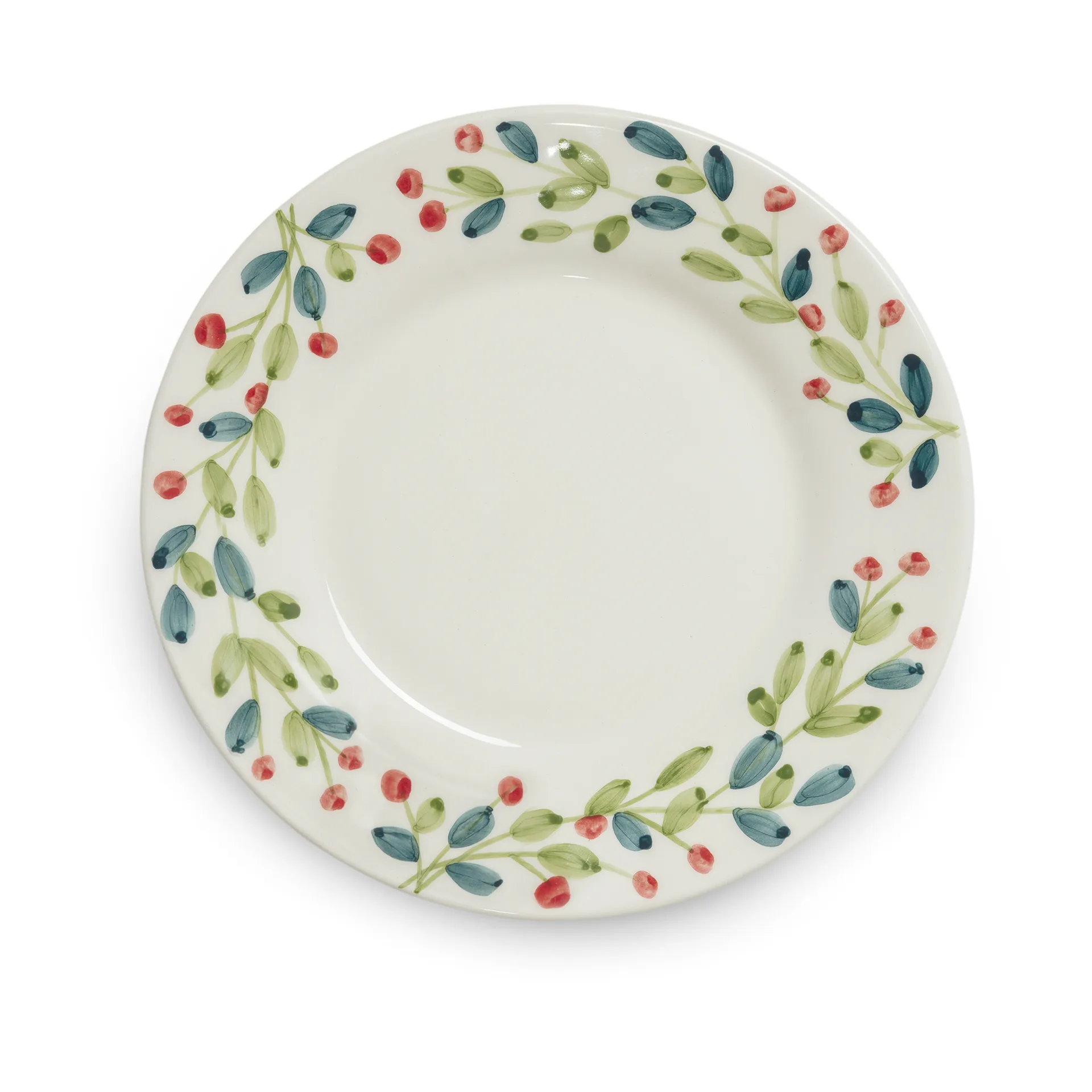 Basic juletallerken Ø21 cm, Hvid/Multi Mateus