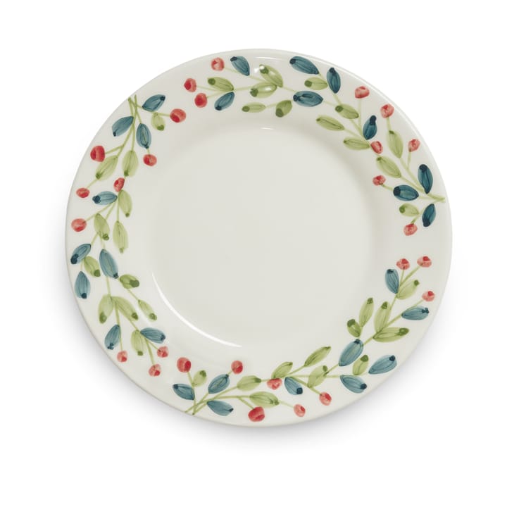 Basic juletallerken Ø21 cm, Hvid/Multi Mateus