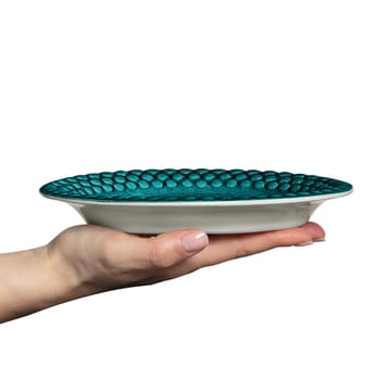 Bubbles oval tallerken – 20 cm - Ocean - Mateus