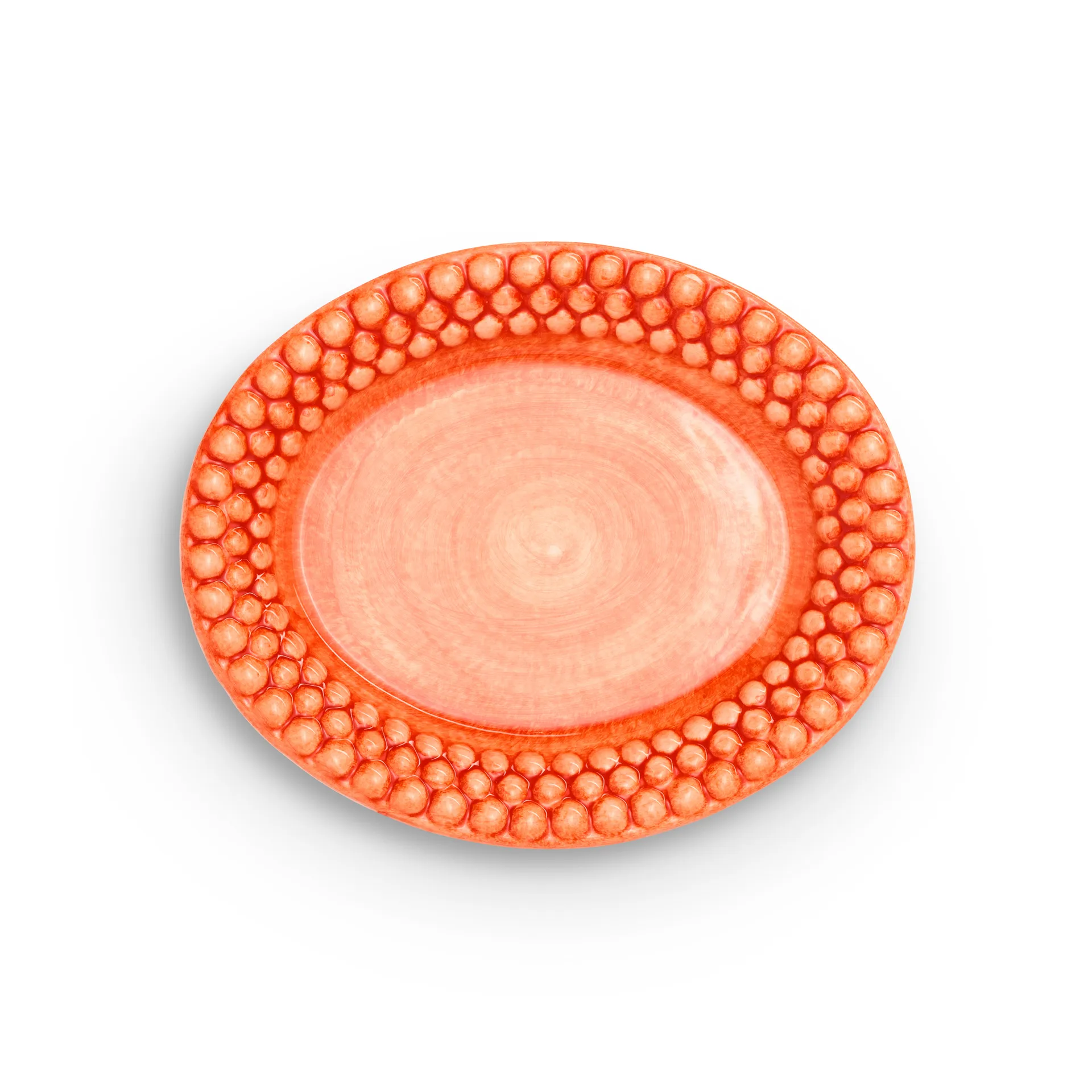 Bubbles oval tallerken – 20 cm, Orange Mateus