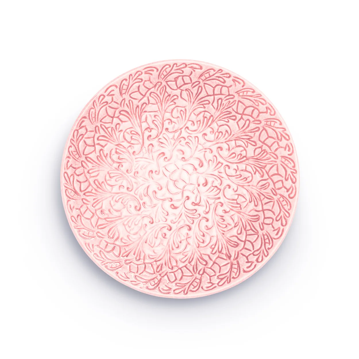 Mateus Lace tallerken – 20 cm Lysrosa