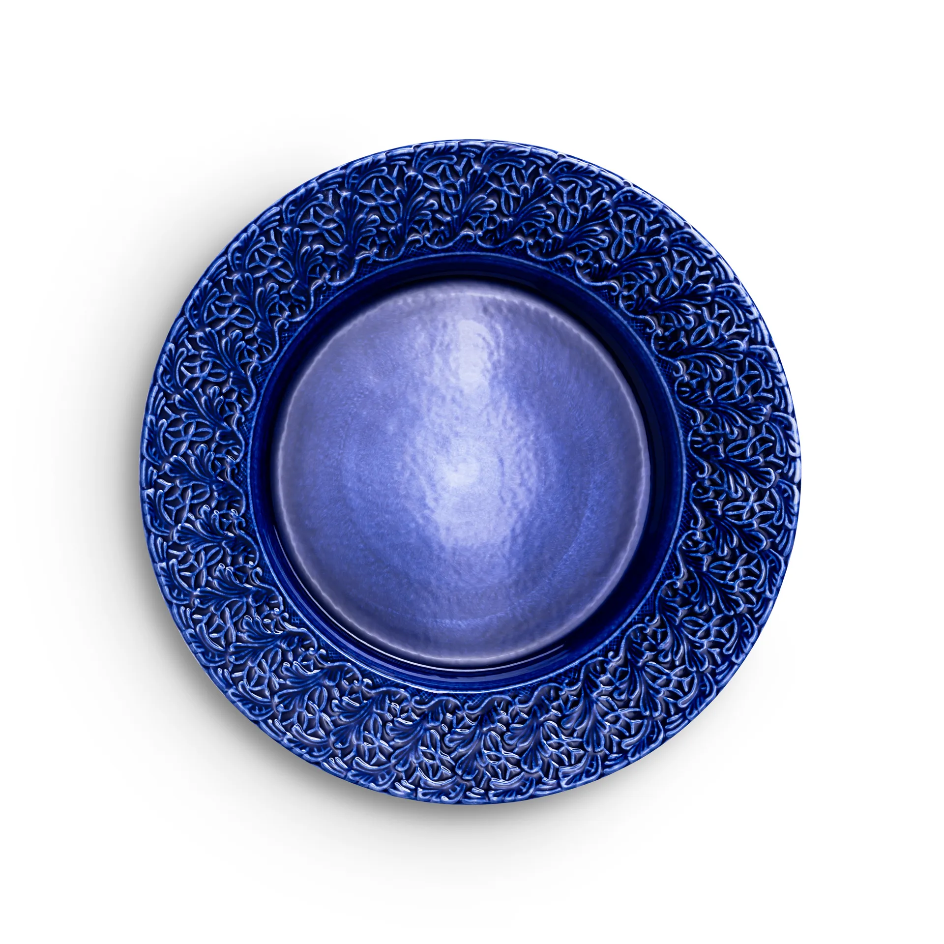 Lace tallerken – 32 cm, Blå Mateus