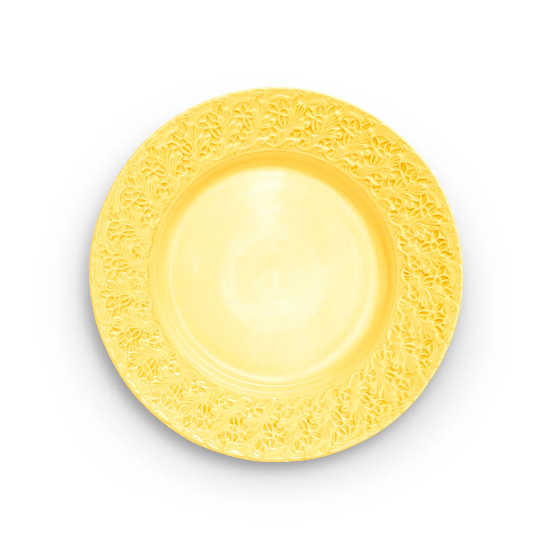 Lace tallerken – 32 cm, Gul Mateus