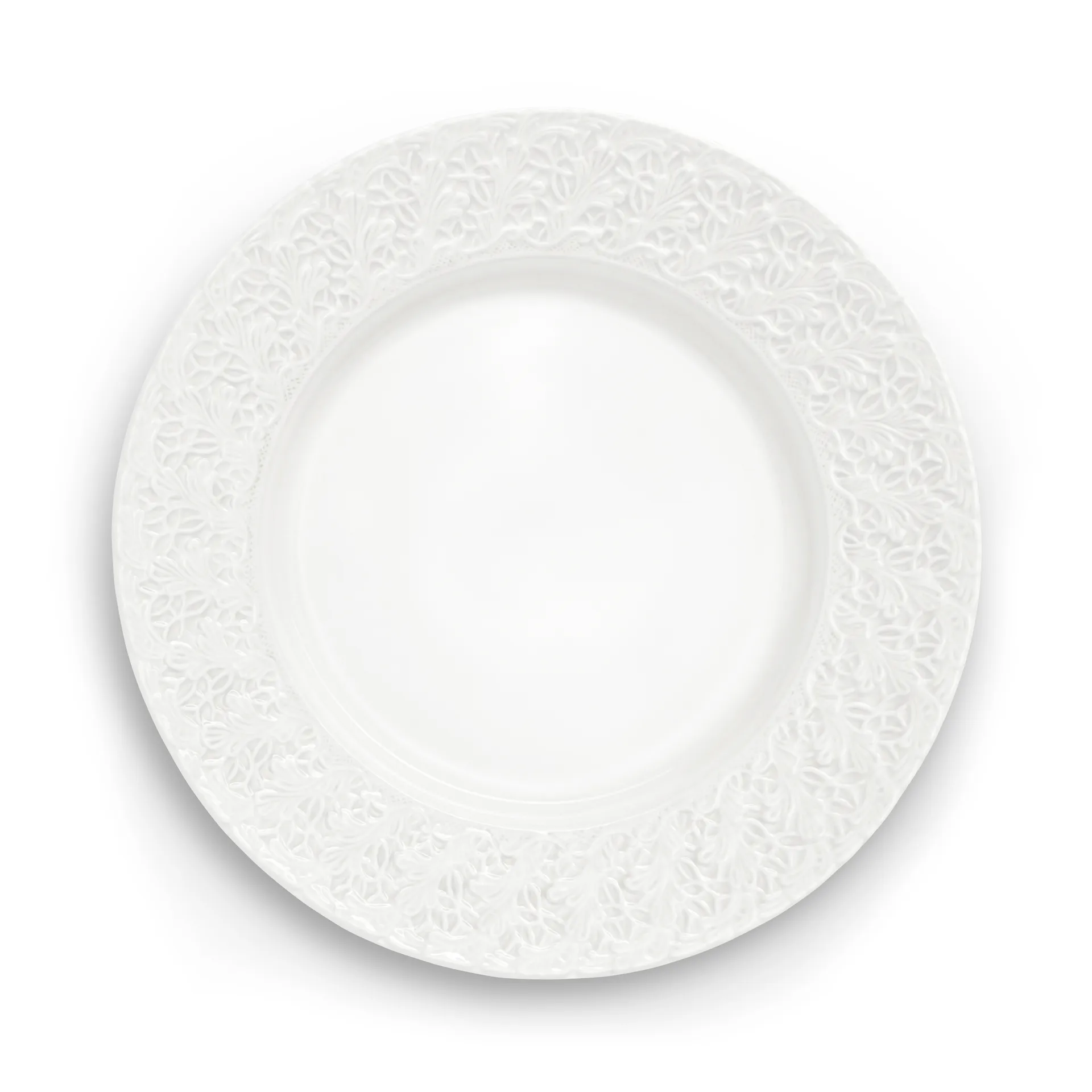 Lace tallerken – 32 cm, Hvid Mateus