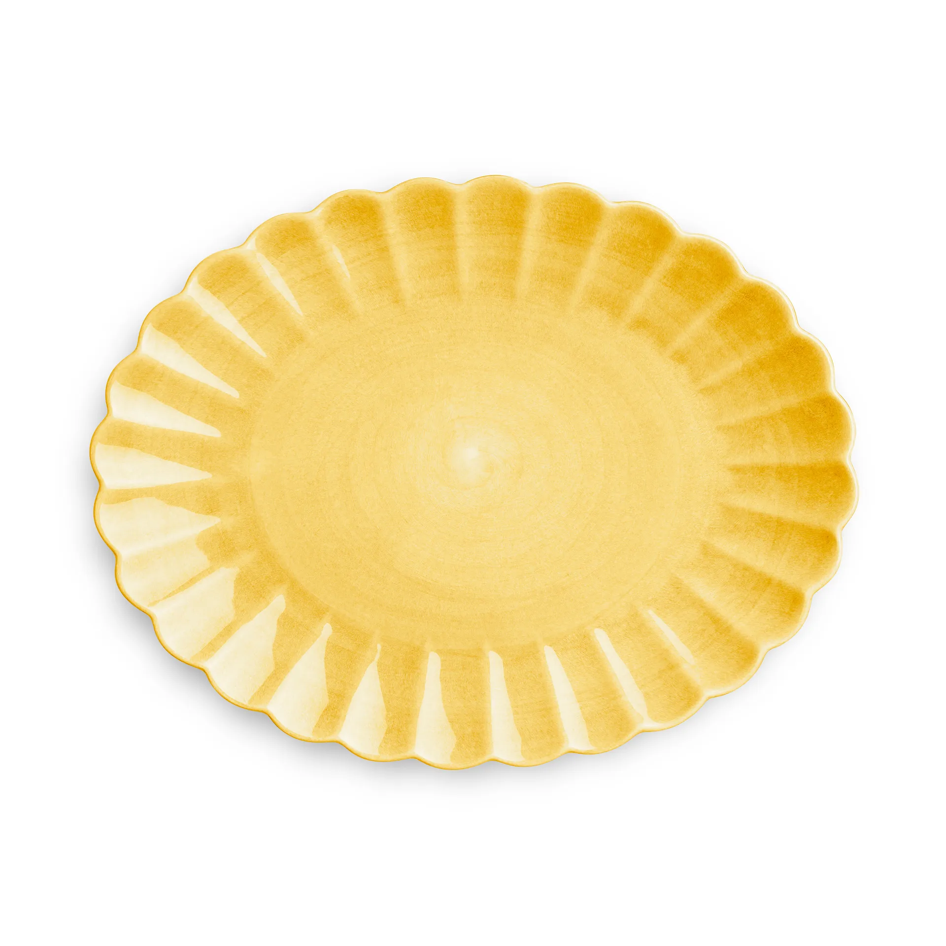 Oyster fad 30x35 cm, Gul Mateus