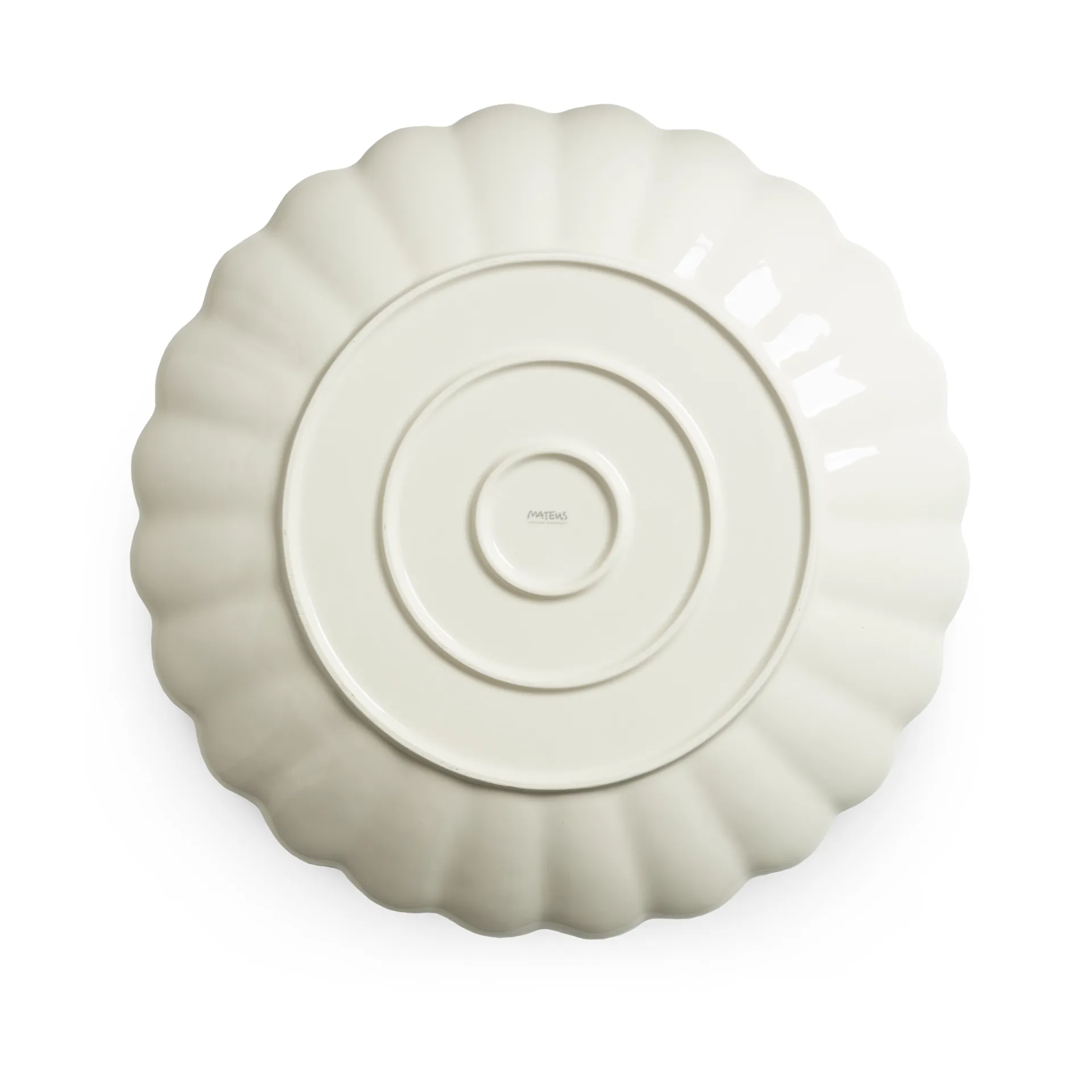 Oyster fad rund 42 cm, Forest green Mateus