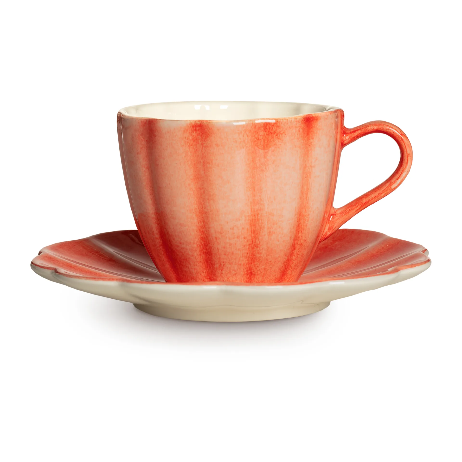 Oyster kop med underkop 25 cl, Orange Mateus