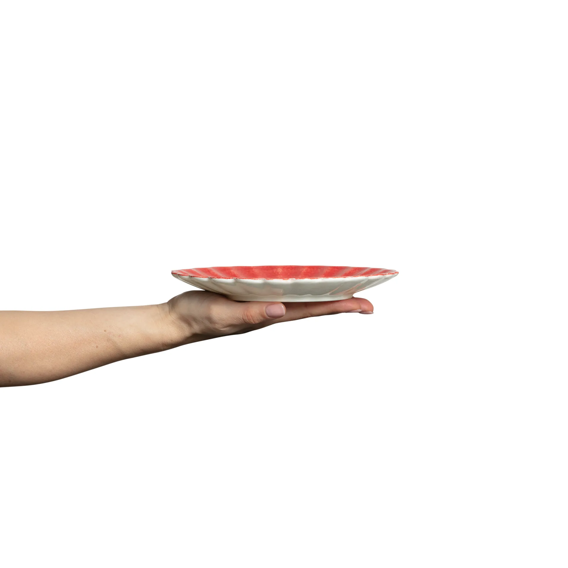 Oyster tallerken 20 cm, Rød Mateus