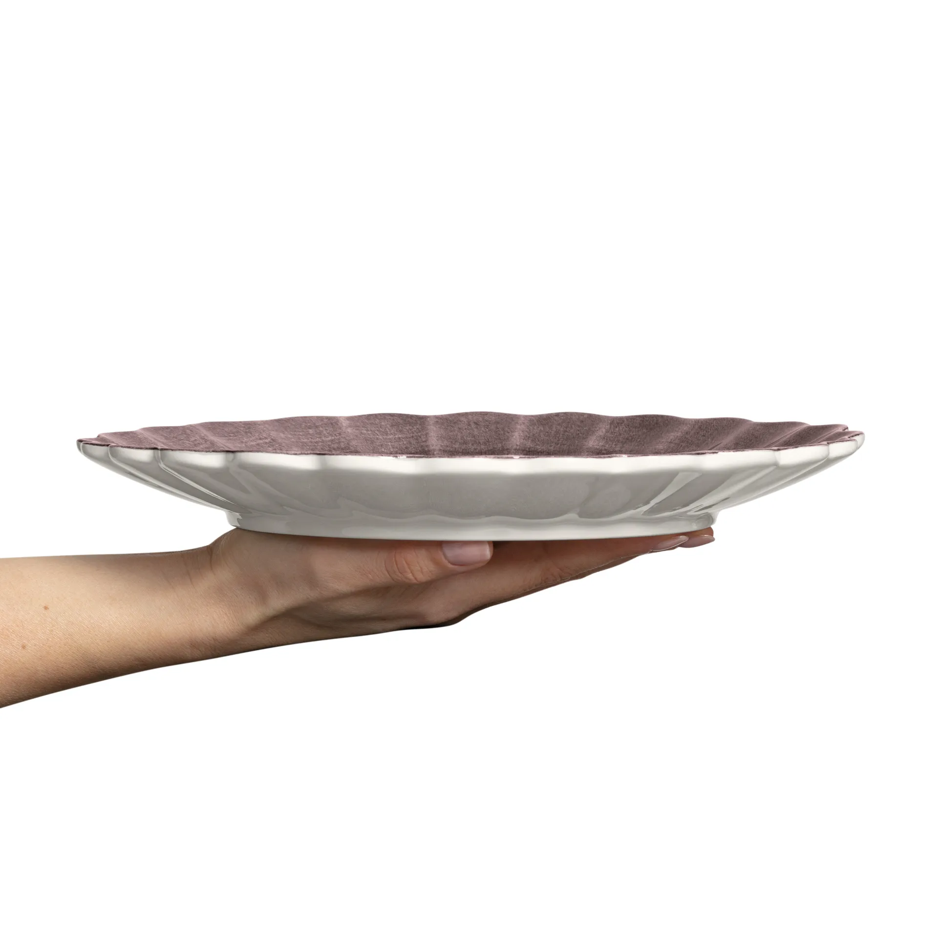 Oyster tallerken 28 cm, Blomme Mateus